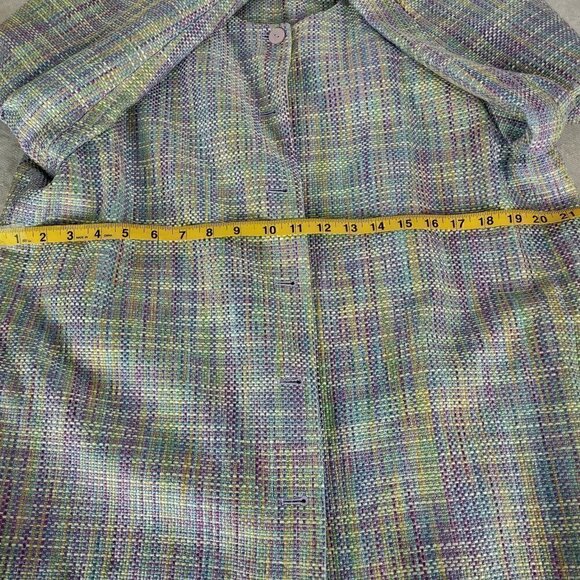 Alfred Dunner Women’s Pastel Pink Blue Tweed Button Front Blazer Size 14 - Picture 8 of 13